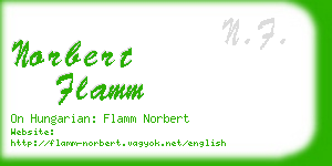 norbert flamm business card